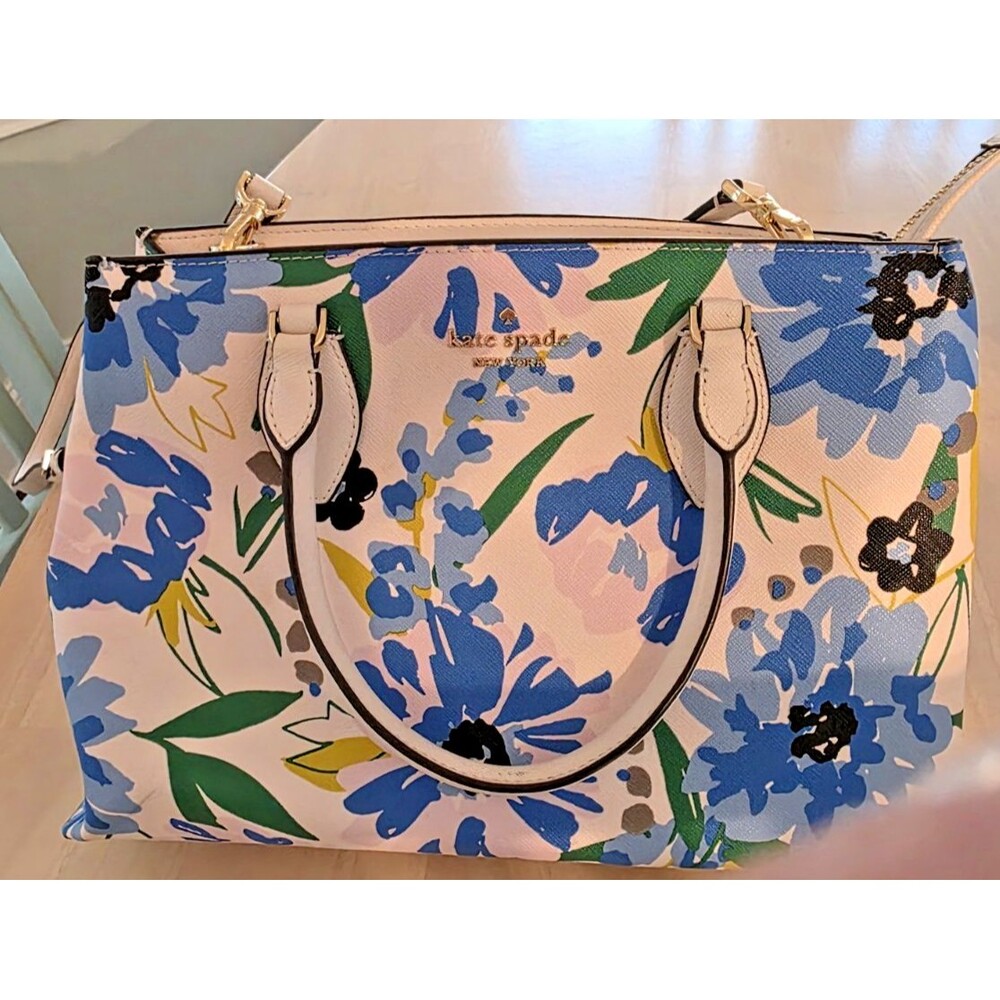 KATE SPADE RAE FLORAL MEDIUM SATCHEL KL061 MULTI CREAM NWT